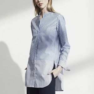 Achro buttons down stripe tunic